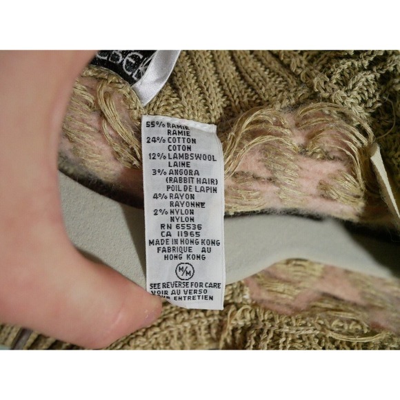 Vtg Bonnie Boerer Sweater Aztec Southwest Button Shoulder Sz Medium - Picture 10 of 12